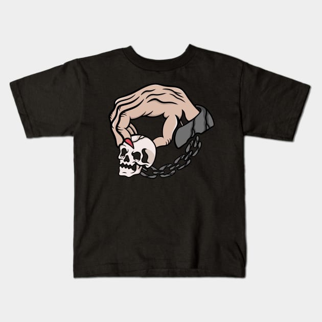 Prison skull Kids T-Shirt by gggraphicdesignnn